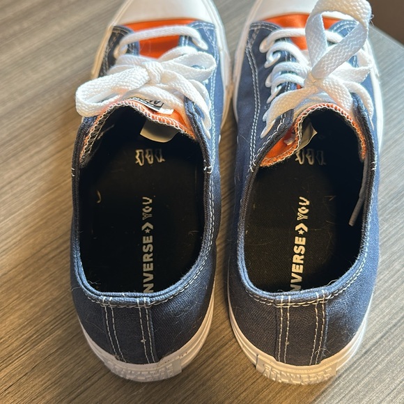 Like New Converse Navy & Orange Sneakers - Picture 6 of 7